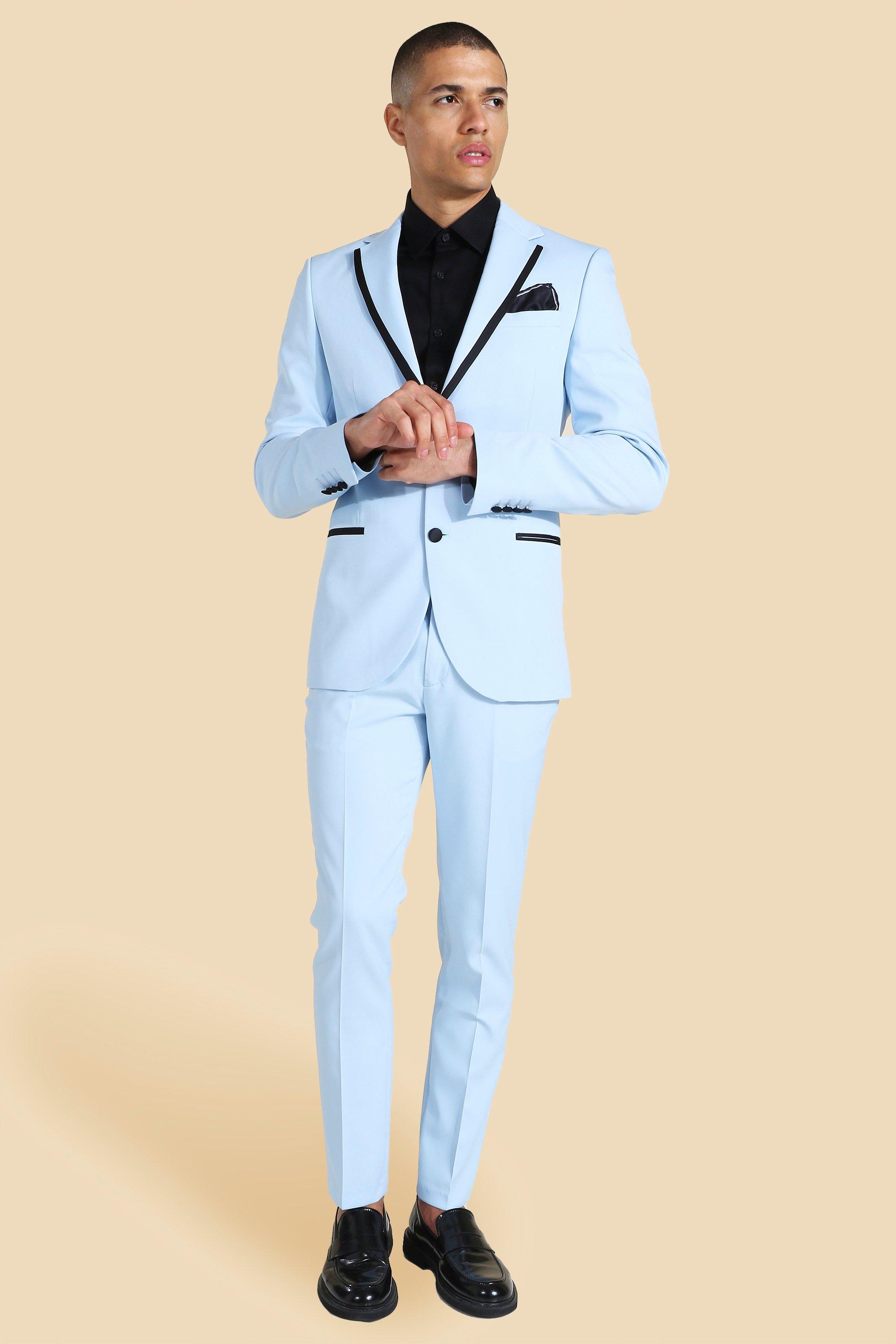 Light blue skinny store suit